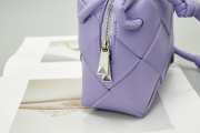 Uubags | Bottega Veneta mini cassette camera bag in purple soft lambskin leather 14.5x14.5x7.5cm - 3