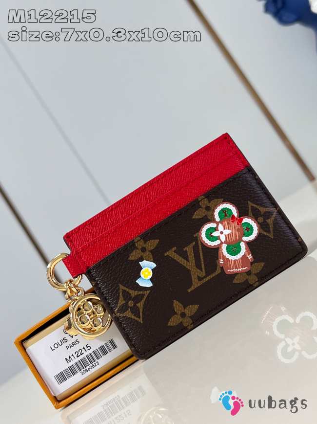 Uubags | Louis Vuitton M12215 Charms Card Holder In Candy Red 10.2x7.3x0.3cm - 1