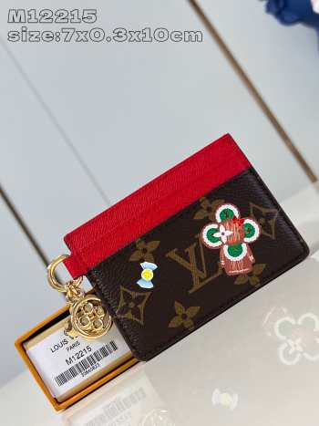 Uubags | Louis Vuitton M12215 Charms Card Holder In Candy Red 10.2x7.3x0.3cm