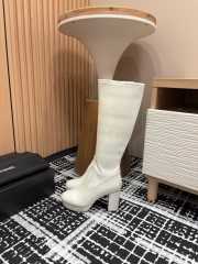 Uubags | Chanel highs boot shiny calfskin white 11cm - 1