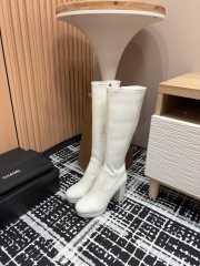 Uubags | Chanel highs boot shiny calfskin white 11cm - 4