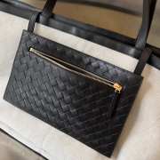 Uubags | Bottega Veneta Flip Flap Canvas Tote Bag In Black/White 30x29.5x21cm - 5