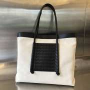 Uubags | Bottega Veneta Men's White Off Black Portello Tote Bag 30x20x11cm - 1