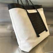 Uubags | Bottega Veneta Men's White Off Black Portello Tote Bag 30x20x11cm - 4