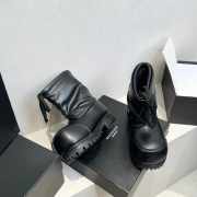 Uubags | Balenciaga Alaska Low padded boots in black lambskin leather - 4