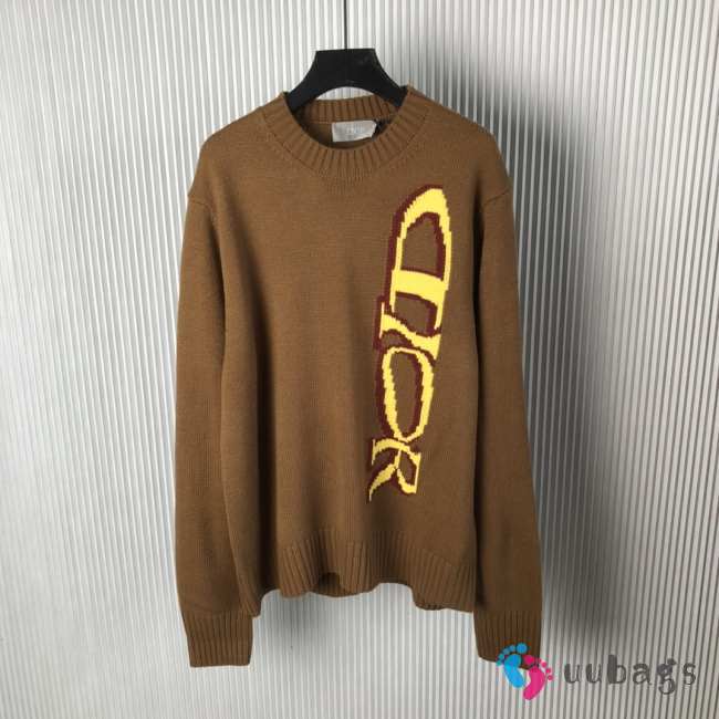 Uubags | Dior and Lewis Hamilton Sweater Brown Virgin Wool and Cashmere Intarsia - 1