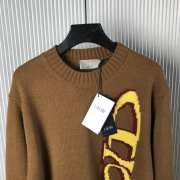 Uubags | Dior and Lewis Hamilton Sweater Brown Virgin Wool and Cashmere Intarsia - 4