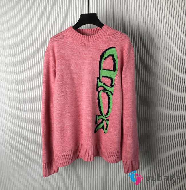 Uubags | Dior and Lewis Hamilton Sweater Pink Virgin Wool and Cashmere Intarsia - 1