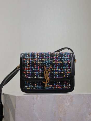 Uubags | YSL Small Solferino Bag Tweed with Leather 19x13x5cm