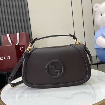 Uubags | Gucci Blondie bag dark grey smooth leather 32x17x10cm