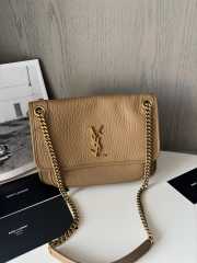 Uubags | YSL Niki in dark cork grained lambskin bag decorated with the Cassandre 28x20x8.5cm  - 1