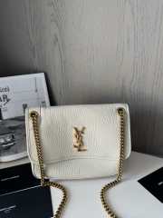 Uubags | YSL Niki in white grained lambskin bag decorated with the Cassandre 28x20x8.5cm - 1