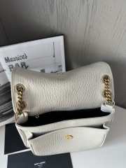 Uubags | YSL Niki in white grained lambskin bag decorated with the Cassandre 28x20x8.5cm - 6