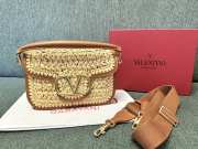 Uubags | Valentino Garavani Alltime Vlogo Flap Crochet Bag In Brown 23.5x18x8cm - 1