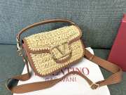 Uubags | Valentino Garavani Alltime Vlogo Flap Crochet Bag In Brown 23.5x18x8cm - 6