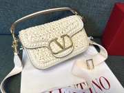 Uubags | Valentino Garavani Alltime Vlogo Flap Crochet Bag In White 23.5x18x8cm - 1