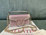  Uubags | Valentino Garavani Locò imitation crystal bag in pink 19x10.5x5cm - 1