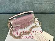  Uubags | Valentino Garavani Locò imitation crystal bag in pink 19x10.5x5cm - 4