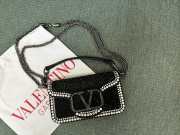 Uubags | Valentino Garavani Locò imitation crystal bag in black 19x10.5x5cm - 1