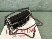 Uubags | Valentino Garavani Locò imitation crystal bag in black 19x10.5x5cm - 3