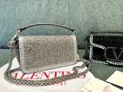 Uubags | Valentino Garavani Locò imitation crystal bag in grey 19x10.5x5cm - 3