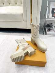 Uubags | Louis Vuitton Laureate Platform Chelsea Boot In White - 4