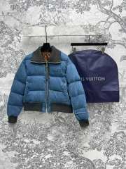 Uubags | Louis Vuitton 1AGBUG Denim Print Cropped Puffer Jacket  - 1