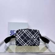 Uubags | Burberry Check Crossbody Bag In Black/calico 25x12x18cm - 1