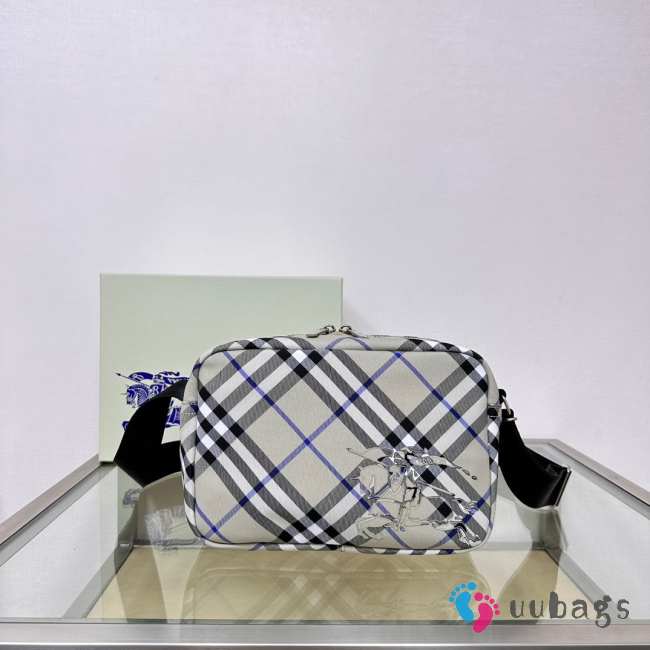 Uubags | Burberry Check Crossbody Bag In Lichen 25x12x18cm - 1