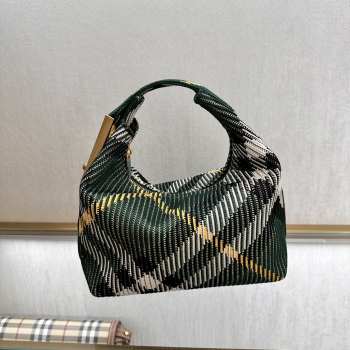 Uubags | Burberry Mini Peg Duffle Bag In Green 21.5x10.5x23cm