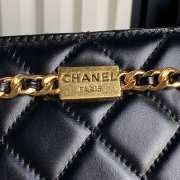 Uubags | Chanel Small Shopping Bag Shiny Lambskin & Gold Plated Metal In Black 16x21x7cm - 4