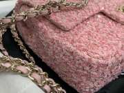 Uubags | Chanel Evening Party Bag Sequin & Gold Plated Metal In Pink & Silver 20x15x7cm - 5