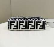 Uubags | Fendi Baguette Bag In FF Motif Canvas Black/White 27x6x15cm - 6