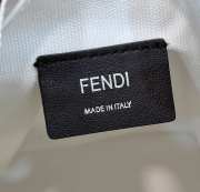 Uubags | Fendi Mon Tresor black/white leather mini bag 18x12x10cm - 6