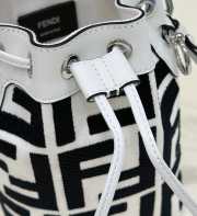 Uubags | Fendi Mon Tresor black/white leather mini bag 18x12x10cm - 4