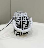 Uubags | Fendi Mon Tresor black/white leather mini bag 18x12x10cm - 3