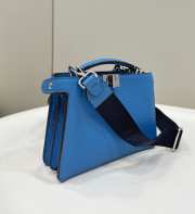 Uubags | Fendi Peekaboo ISeeU X-Cross Blue leather bag 23x14.5x6cm - 4