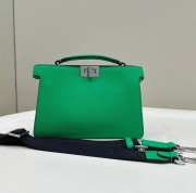 Uubags | Fendi Peekaboo ISeeU X-Cross Green leather bag 23x14.5x6cm - 1