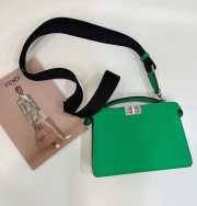 Uubags | Fendi Peekaboo ISeeU X-Cross Green leather bag 23x14.5x6cm - 5