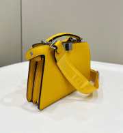 Uubags | Fendi Peekaboo ISeeU X-Cross Yellow leather bag 23x14.5x6cm - 3