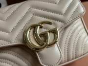 Uubags | Gucci Marmont mini top handle bag in light beige with gold buckle 17x13x6cm - 3