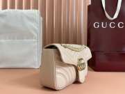 Uubags | Gucci Marmont small shoulder bag in light beige with light gold-toned hardware 26x15x7cm - 5