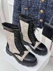 Uubags | D-Major Boot Beige and Black Cannage Tweed and Black Calfskin 19.5cm - 4