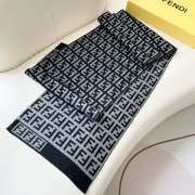 Uubags | Fendi FF scarf in black 180x30cm - 4