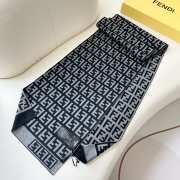 Uubags | Fendi FF scarf in black 180x30cm - 2