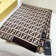 Uubags | Fendi FF scarf in brown 180x30cm - 6