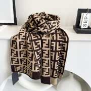 Uubags | Fendi FF scarf in brown 180x30cm - 5