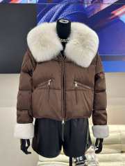 Uubags | MaxMara Down Jackets Fur Collar In Brown - 1