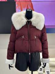 Uubags | MaxMara Down Jackets Fur Collar In Red - 1