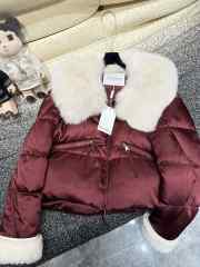 Uubags | MaxMara Down Jackets Fur Collar In Red - 5